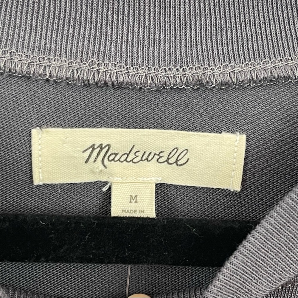 NWT Madewell Gray Long Sleeve Tees Size Medium - Picture 4 of 5